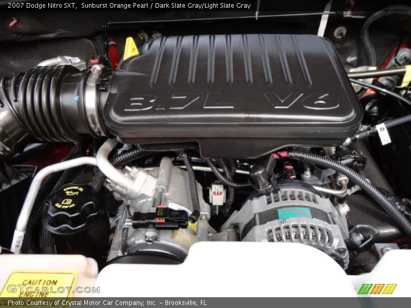 Sunburst Orange Pearl / Dark Slate Gray/Light Slate Gray 2007 Dodge Nitro SXT