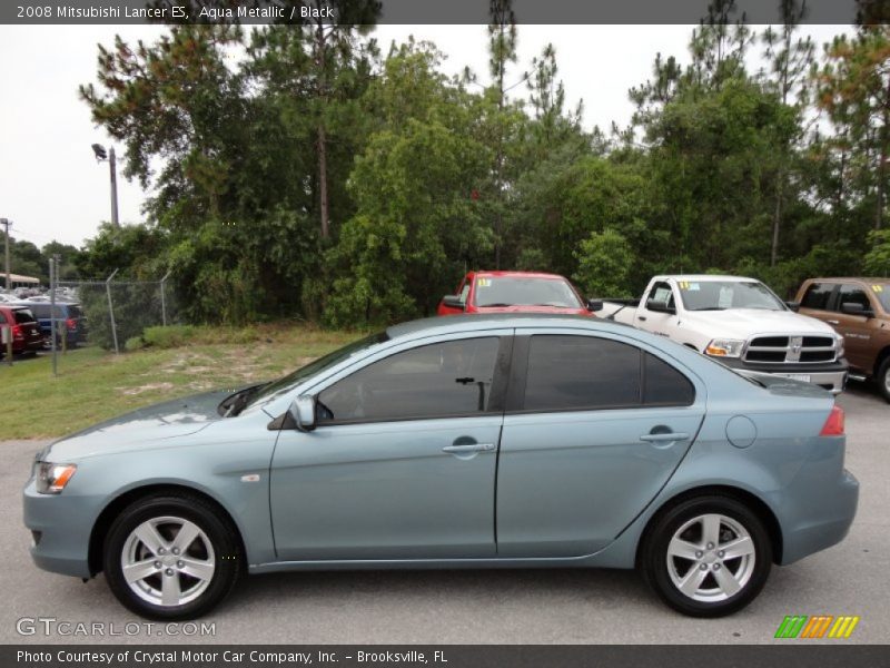 Aqua Metallic / Black 2008 Mitsubishi Lancer ES