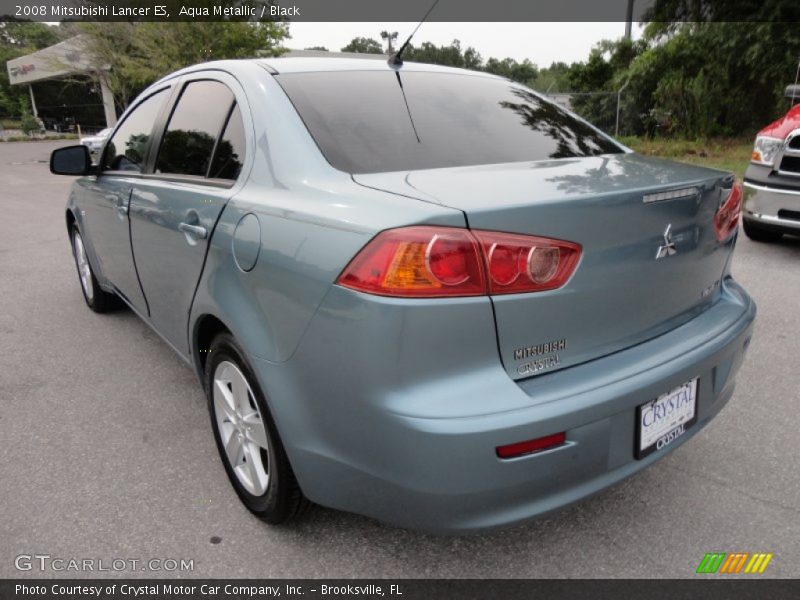 Aqua Metallic / Black 2008 Mitsubishi Lancer ES