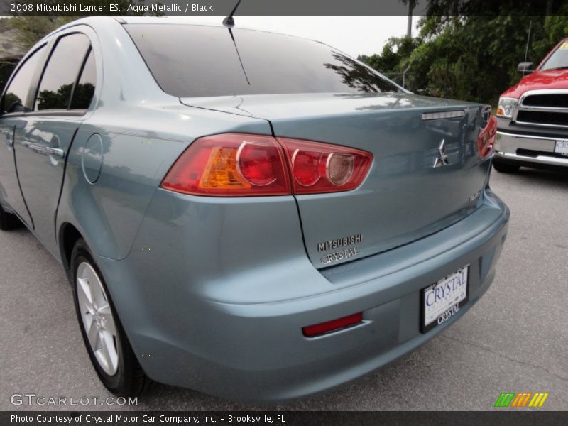 Aqua Metallic / Black 2008 Mitsubishi Lancer ES
