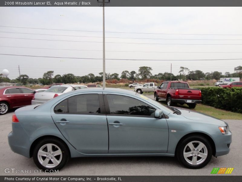 Aqua Metallic / Black 2008 Mitsubishi Lancer ES