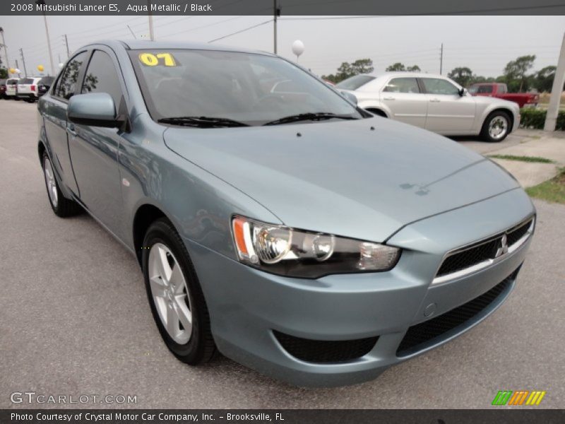 Aqua Metallic / Black 2008 Mitsubishi Lancer ES