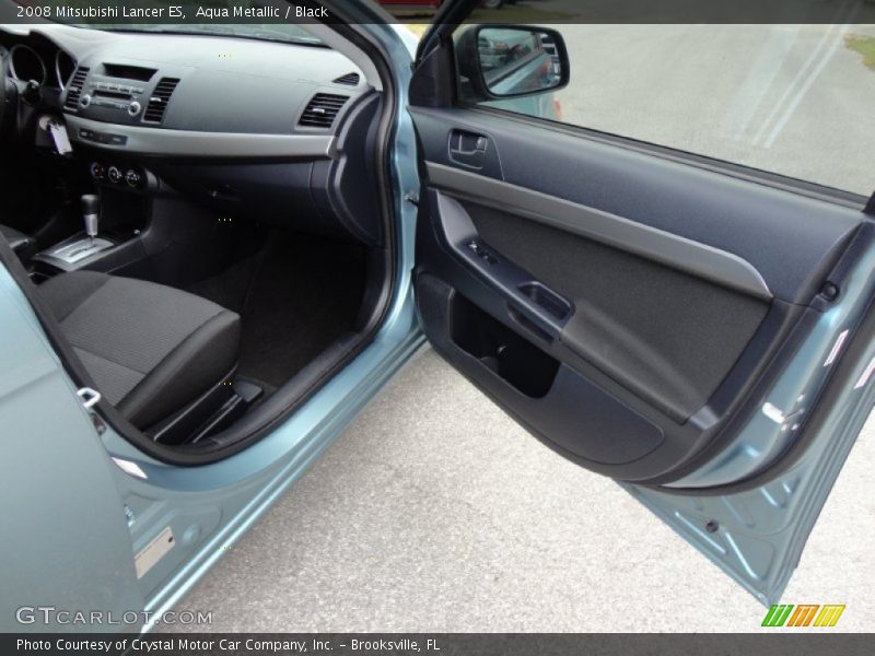 Aqua Metallic / Black 2008 Mitsubishi Lancer ES