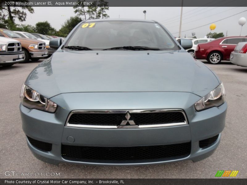 Aqua Metallic / Black 2008 Mitsubishi Lancer ES