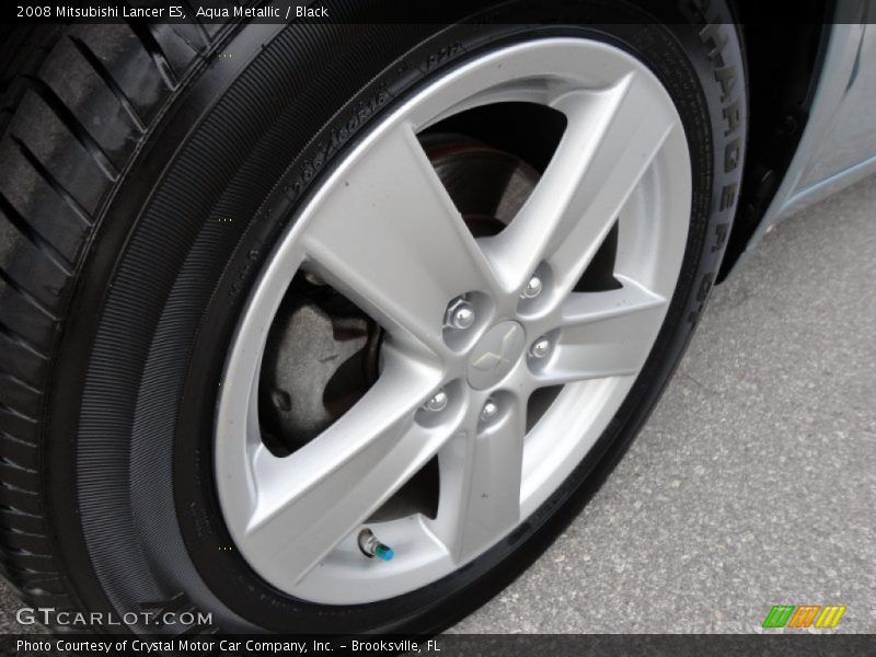 Aqua Metallic / Black 2008 Mitsubishi Lancer ES