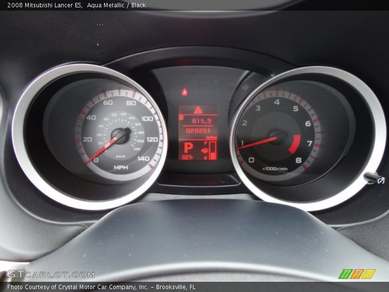 Aqua Metallic / Black 2008 Mitsubishi Lancer ES