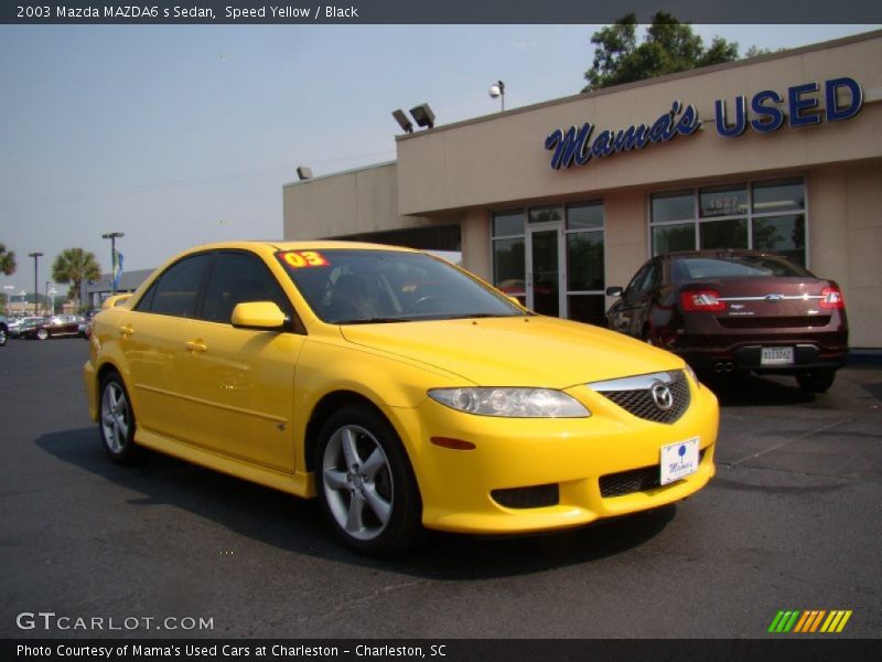 Speed Yellow / Black 2003 Mazda MAZDA6 s Sedan