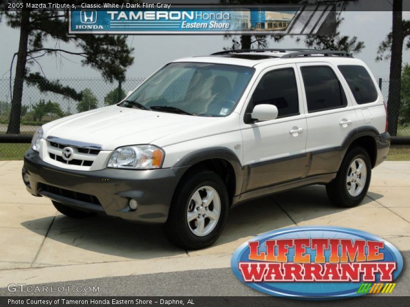Classic White / Dark Flint Gray 2005 Mazda Tribute s