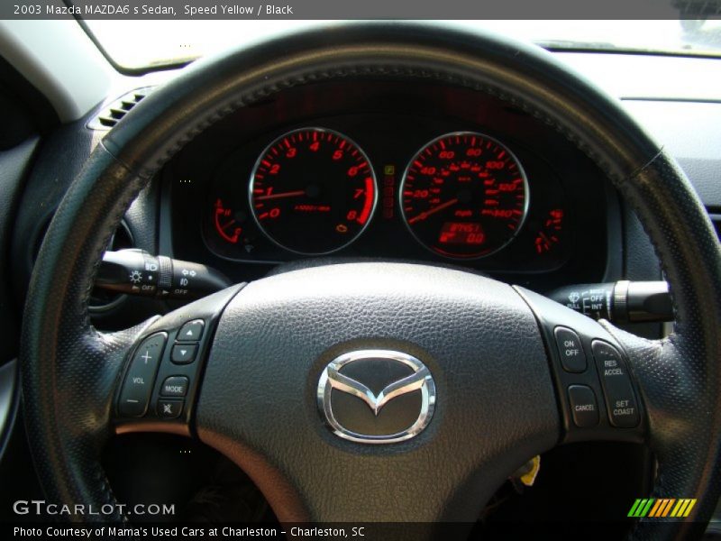 Speed Yellow / Black 2003 Mazda MAZDA6 s Sedan
