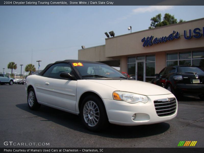 Stone White / Dark Slate Gray 2004 Chrysler Sebring Touring Convertible