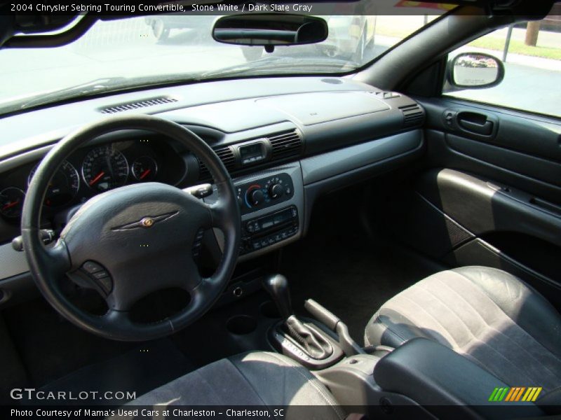 Stone White / Dark Slate Gray 2004 Chrysler Sebring Touring Convertible