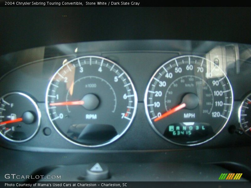 Stone White / Dark Slate Gray 2004 Chrysler Sebring Touring Convertible