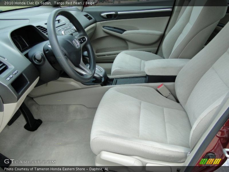 Tango Red Pearl / Beige 2010 Honda Civic EX Sedan