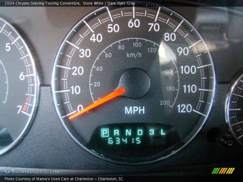Stone White / Dark Slate Gray 2004 Chrysler Sebring Touring Convertible
