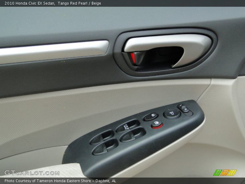 Tango Red Pearl / Beige 2010 Honda Civic EX Sedan