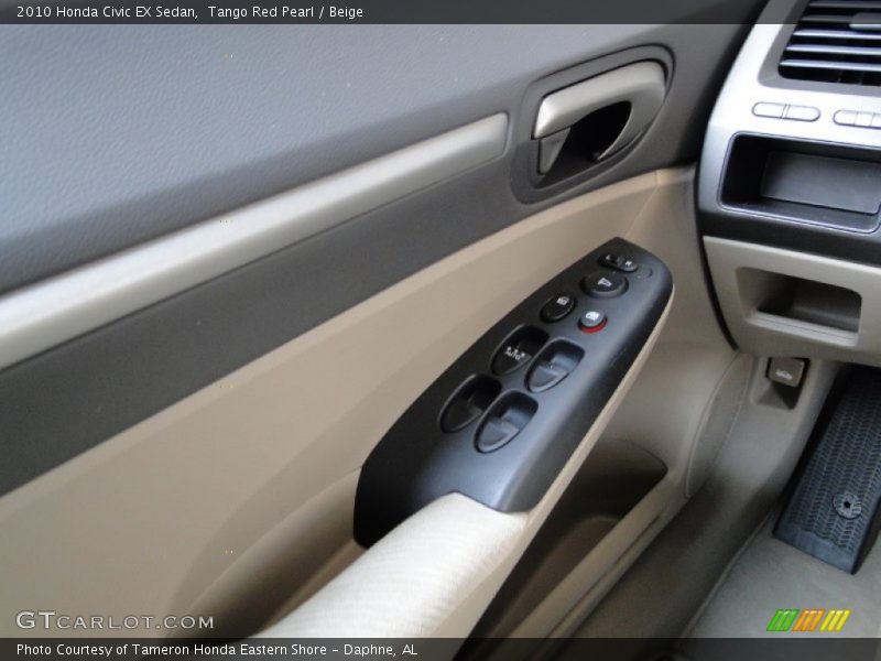 Tango Red Pearl / Beige 2010 Honda Civic EX Sedan