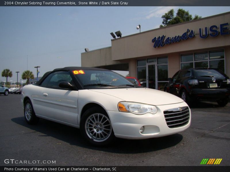 Stone White / Dark Slate Gray 2004 Chrysler Sebring Touring Convertible