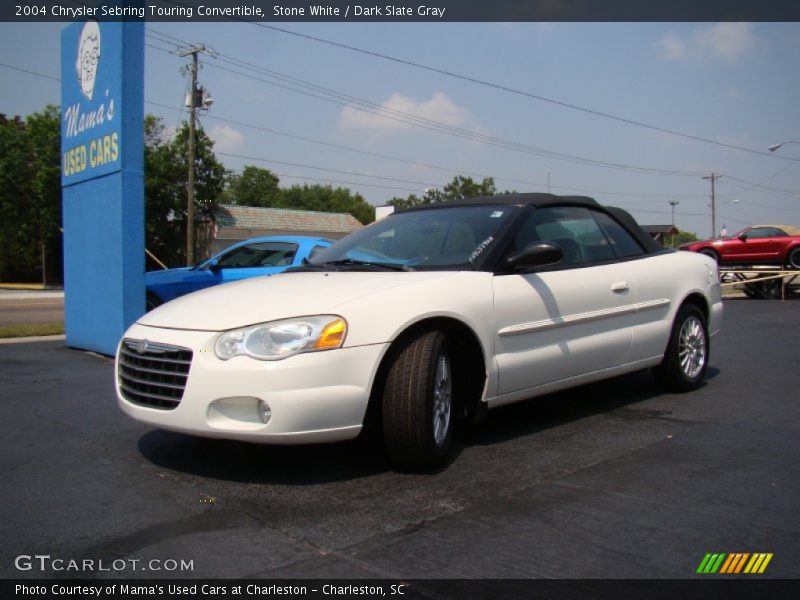 Stone White / Dark Slate Gray 2004 Chrysler Sebring Touring Convertible