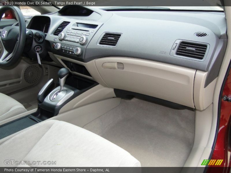 Tango Red Pearl / Beige 2010 Honda Civic EX Sedan