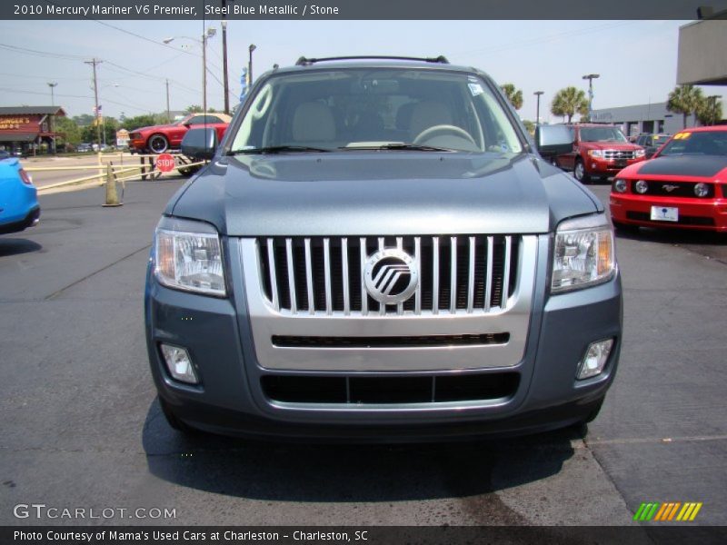 Steel Blue Metallic / Stone 2010 Mercury Mariner V6 Premier