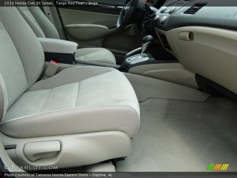 Tango Red Pearl / Beige 2010 Honda Civic EX Sedan