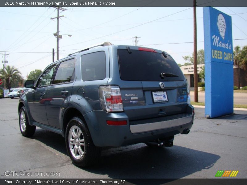 Steel Blue Metallic / Stone 2010 Mercury Mariner V6 Premier