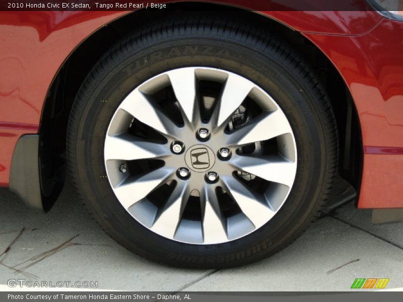 Tango Red Pearl / Beige 2010 Honda Civic EX Sedan