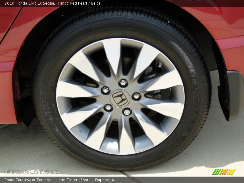 Tango Red Pearl / Beige 2010 Honda Civic EX Sedan