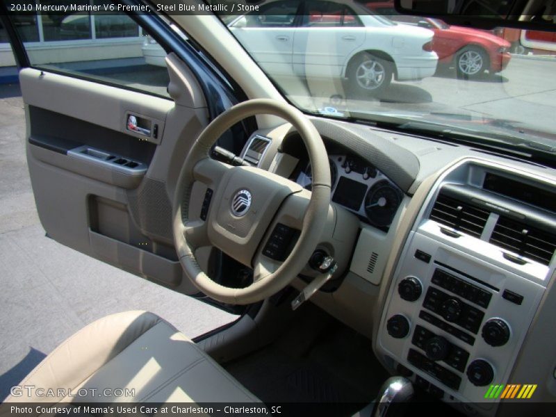 Steel Blue Metallic / Stone 2010 Mercury Mariner V6 Premier