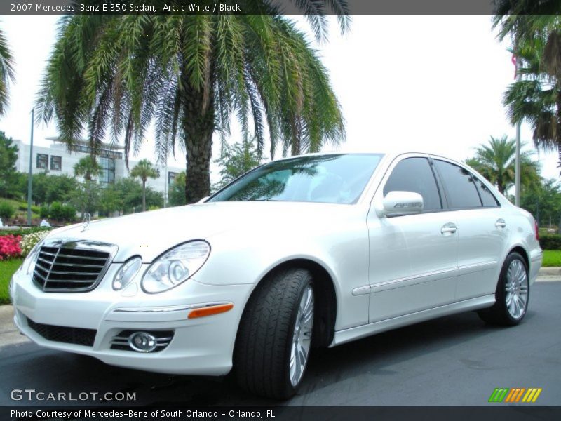 Arctic White / Black 2007 Mercedes-Benz E 350 Sedan