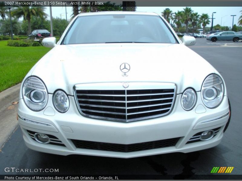 Arctic White / Black 2007 Mercedes-Benz E 350 Sedan