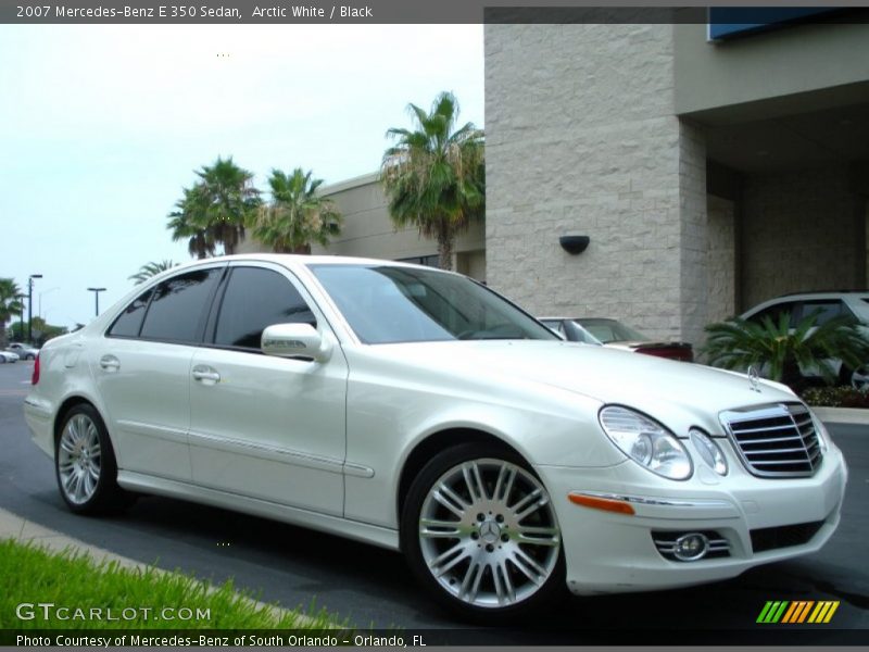 Arctic White / Black 2007 Mercedes-Benz E 350 Sedan