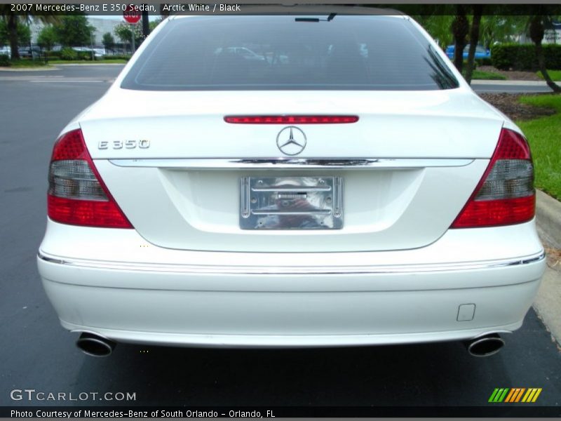 Arctic White / Black 2007 Mercedes-Benz E 350 Sedan