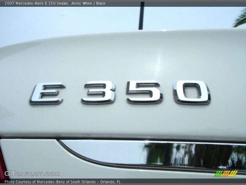 Arctic White / Black 2007 Mercedes-Benz E 350 Sedan