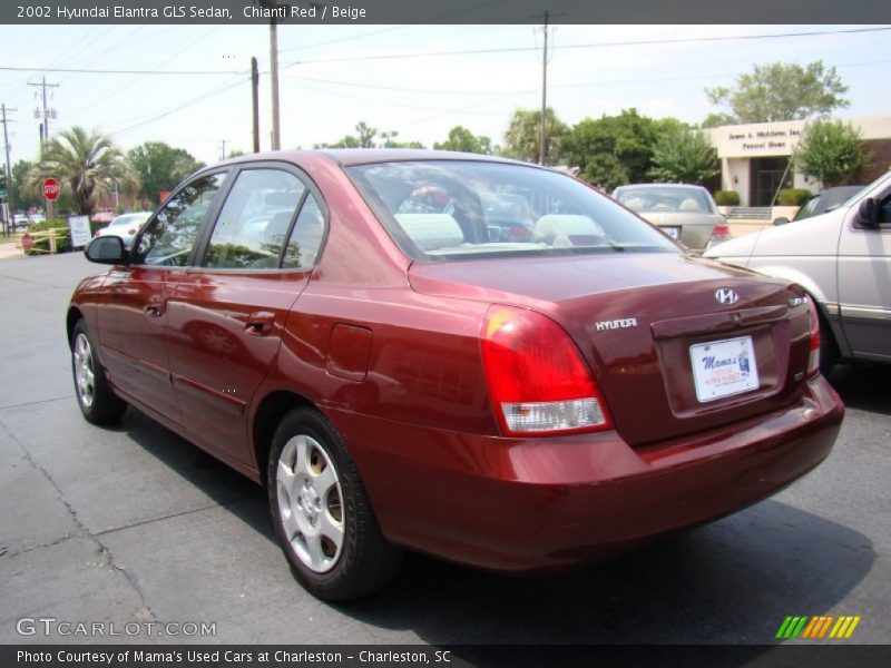 Chianti Red / Beige 2002 Hyundai Elantra GLS Sedan