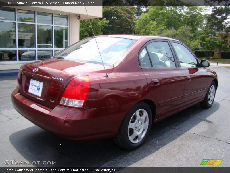 Chianti Red / Beige 2002 Hyundai Elantra GLS Sedan