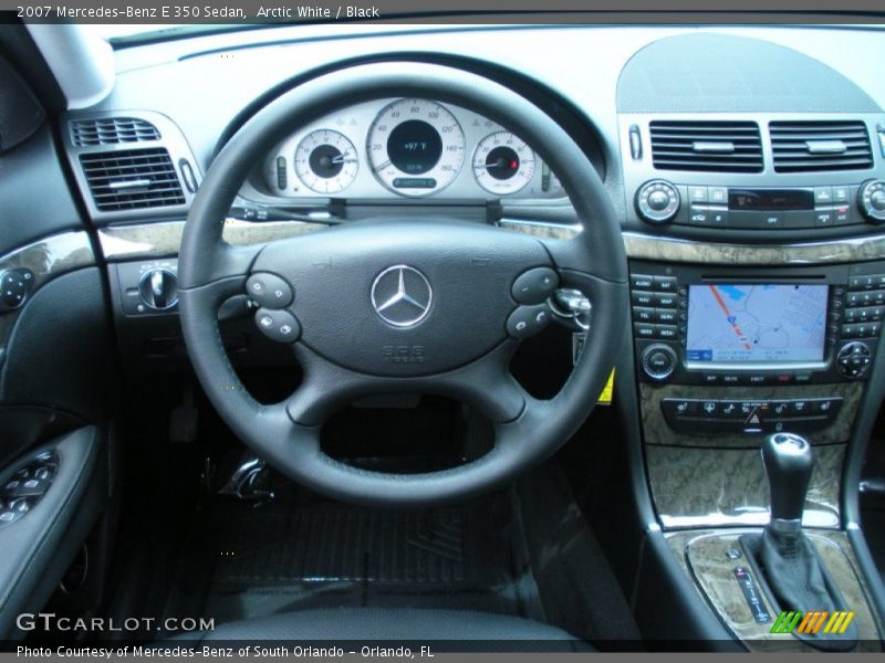 Arctic White / Black 2007 Mercedes-Benz E 350 Sedan