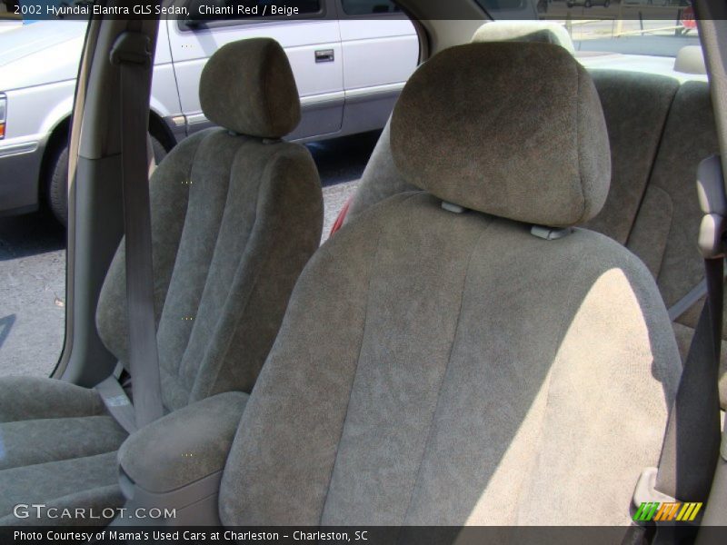 Chianti Red / Beige 2002 Hyundai Elantra GLS Sedan