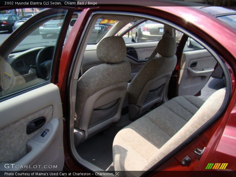 Chianti Red / Beige 2002 Hyundai Elantra GLS Sedan