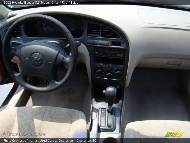 Chianti Red / Beige 2002 Hyundai Elantra GLS Sedan