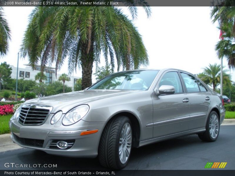 Pewter Metallic / Black 2008 Mercedes-Benz E 350 4Matic Sedan