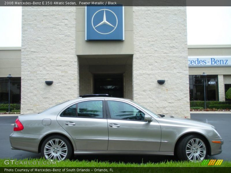 Pewter Metallic / Black 2008 Mercedes-Benz E 350 4Matic Sedan
