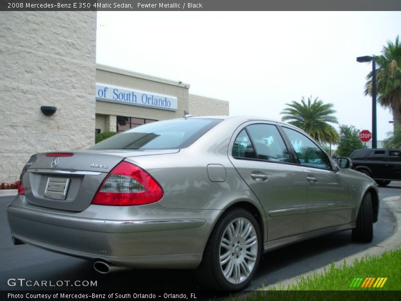 Pewter Metallic / Black 2008 Mercedes-Benz E 350 4Matic Sedan