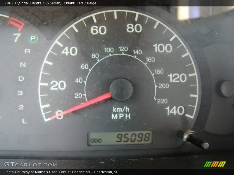 Chianti Red / Beige 2002 Hyundai Elantra GLS Sedan