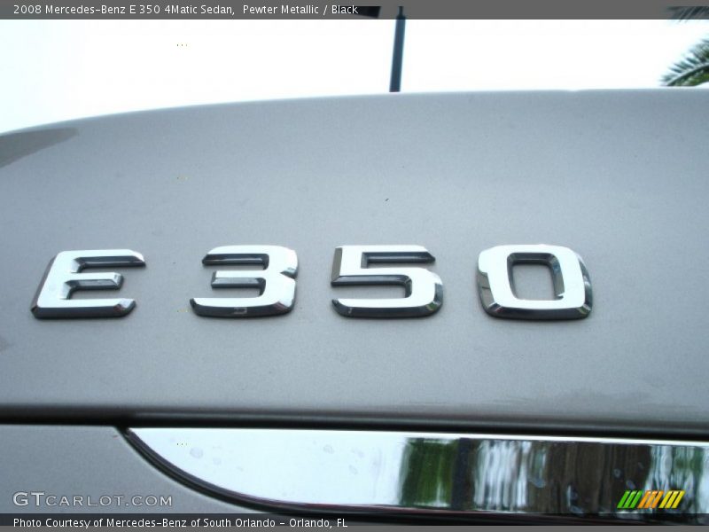 Pewter Metallic / Black 2008 Mercedes-Benz E 350 4Matic Sedan