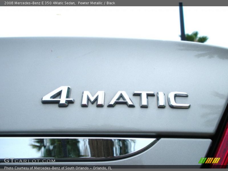 Pewter Metallic / Black 2008 Mercedes-Benz E 350 4Matic Sedan