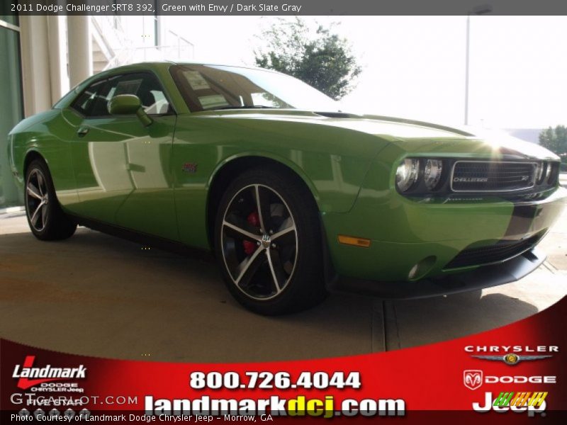 Green with Envy / Dark Slate Gray 2011 Dodge Challenger SRT8 392