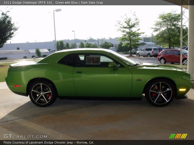 Green with Envy / Dark Slate Gray 2011 Dodge Challenger SRT8 392