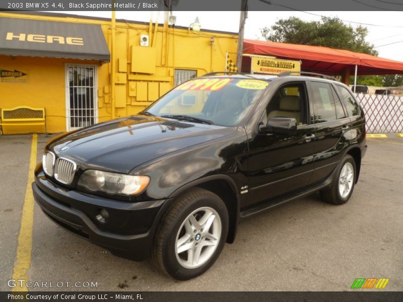 Black Sapphire Metallic / Black 2003 BMW X5 4.4i