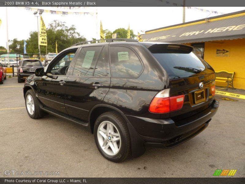 Black Sapphire Metallic / Black 2003 BMW X5 4.4i